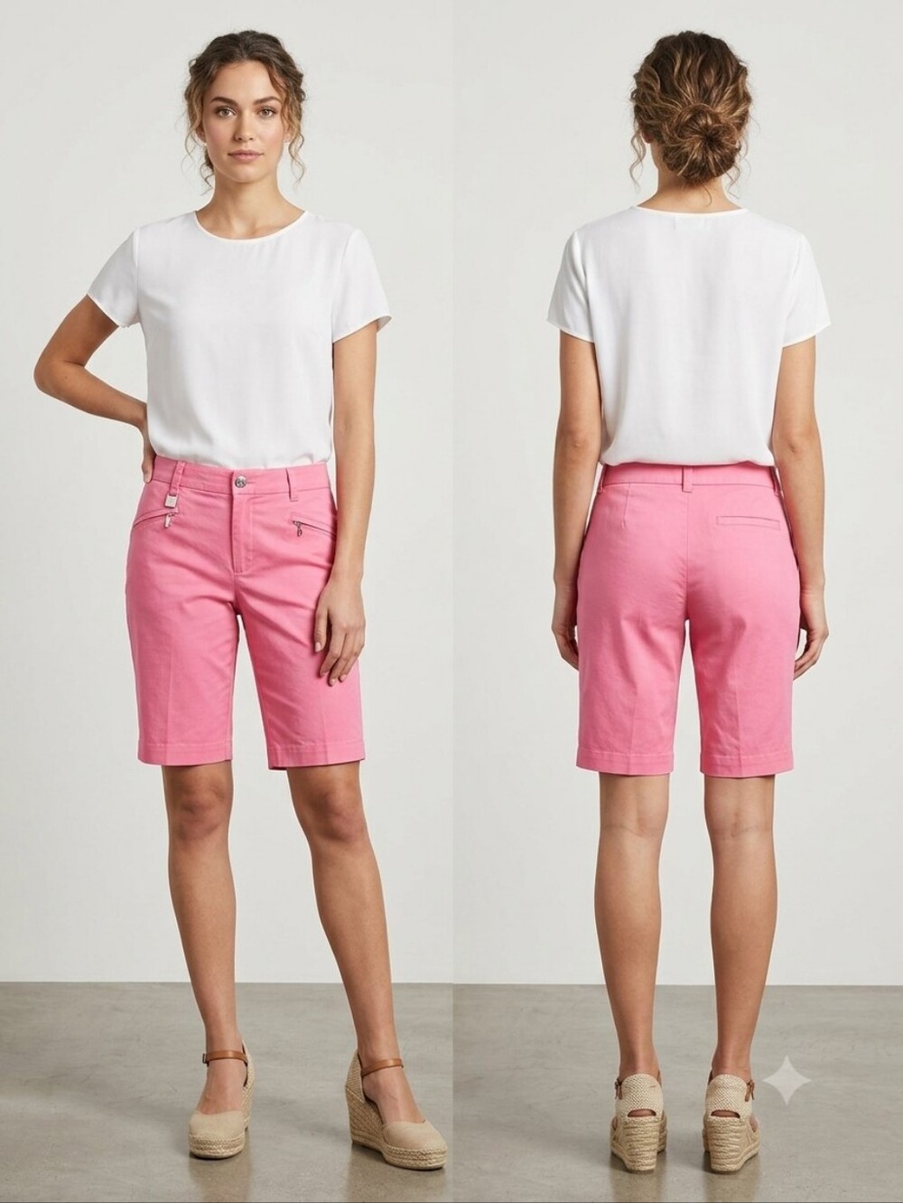 Lauren Ralph Lauren Pink Tailored Knee-Length Shorts